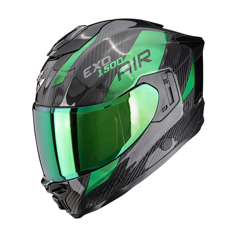 Scorpion EXO 1500 Carbon Air Platted Gr ner Helm MotoStorm de Scorpion EXO 1500 Carbon Air Platted Gr ner Helm MotoStorm de