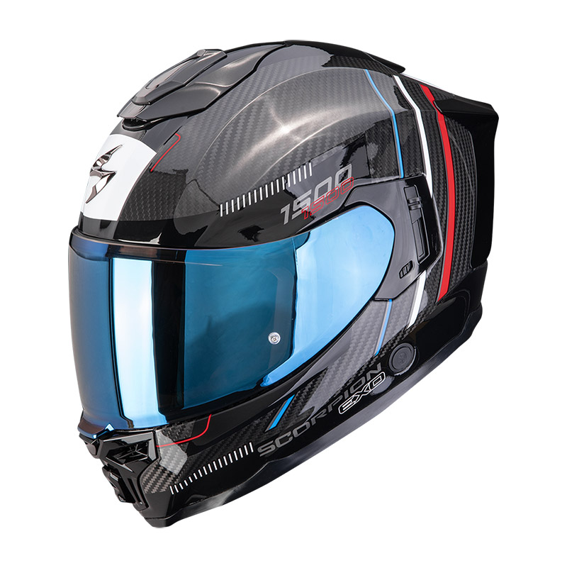 Scorpion Exo-1500 Carbon Air Zity Helmet Red Blue