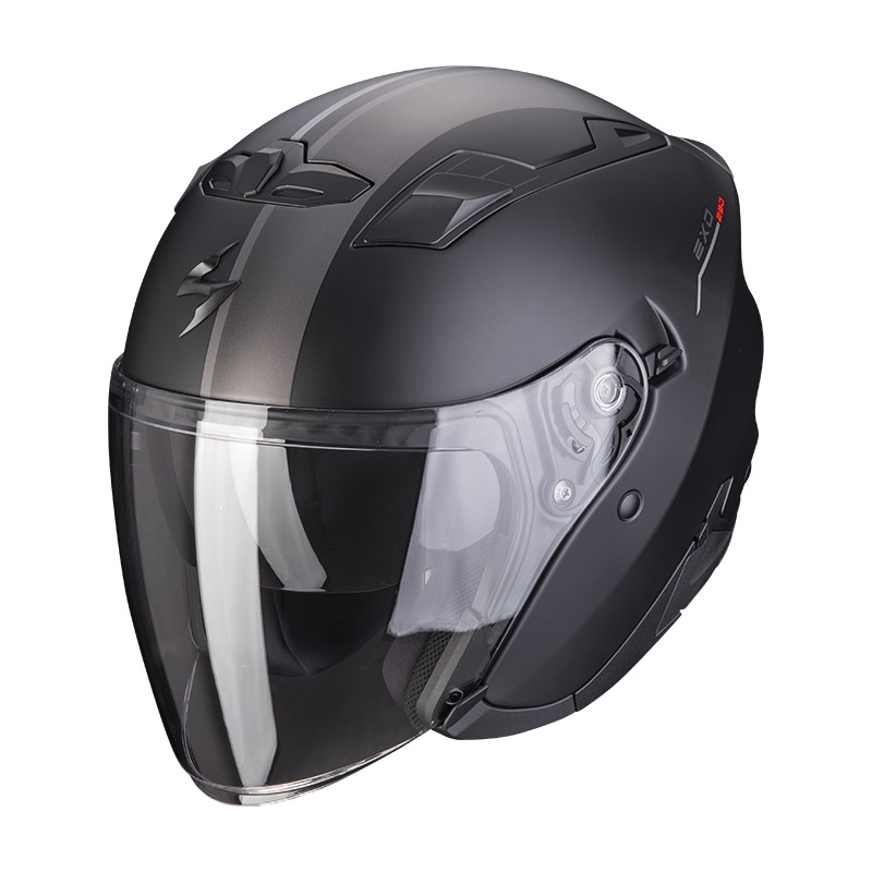 Casco Scorpion Exo 230 SR nero opaco argento rosso