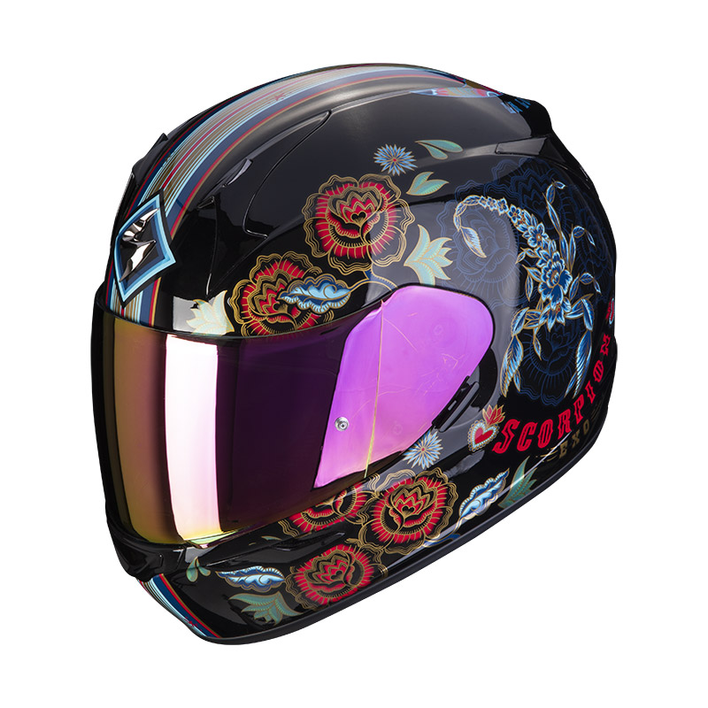 Casco Scorpion Exo 390 Chica 2 Nero Blu Rosso | MotoStorm