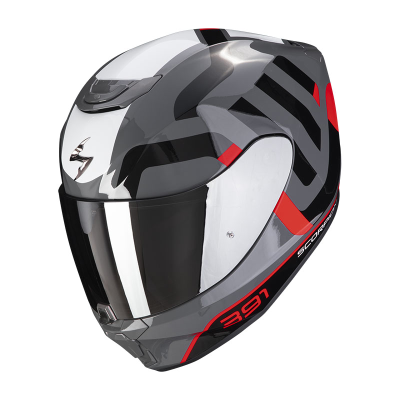 Casco Scorpion EXO 391 Arok grigio rosso nero