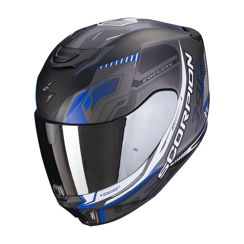 Scorpion Exo 391 Haut Helmet Black Matt Blue