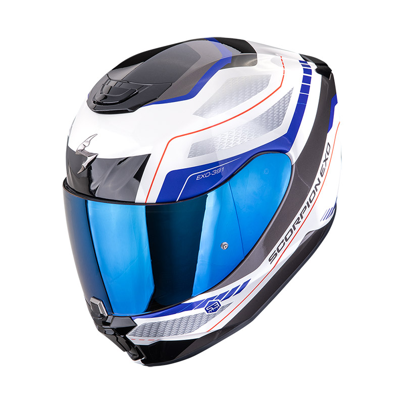 Scorpion Exo 391 Leo Helmet White Blue