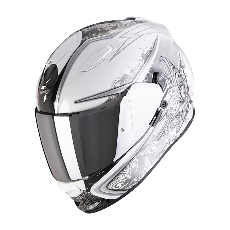 Casque Scorpion Exo-520 Evo Air Banshee Banshee Blanc Noir - Casque Intégral