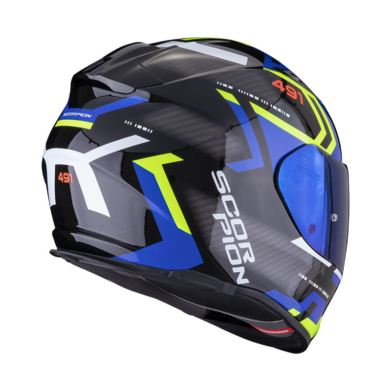 Scorpion EXO-491 Spin Black-Blue-Neon Yellow M