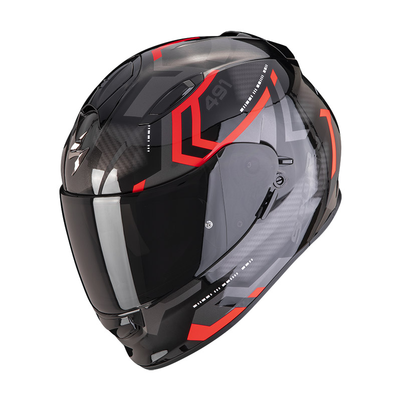 Casque Intégral Moto Scorpion EXO 391 Air Haut Noir Rouge Black