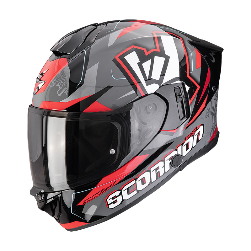 スコーピオン エクソ 530 エア ロック ヘルメット グレー レッド