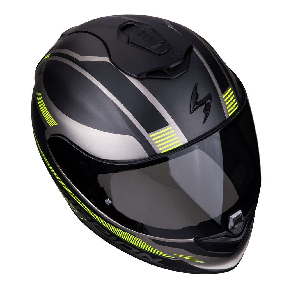 Casque Intégral Scorpion EXO-1400 Air Attune Blanc Jaune Fluo