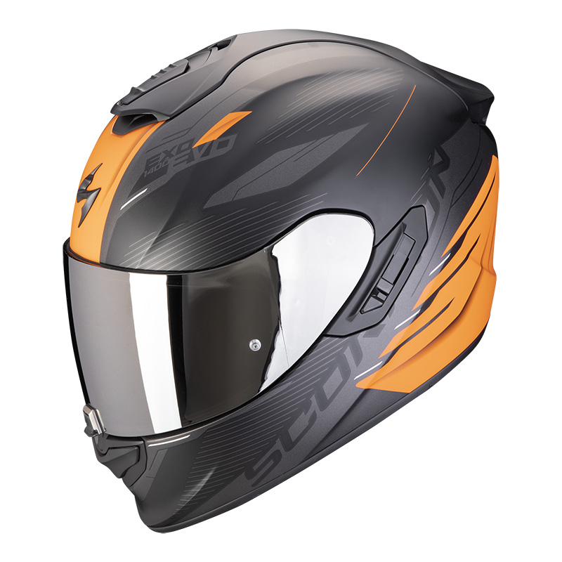 Scorpion Exo 1400 Evo 2 Air Luma nero opaco arancio