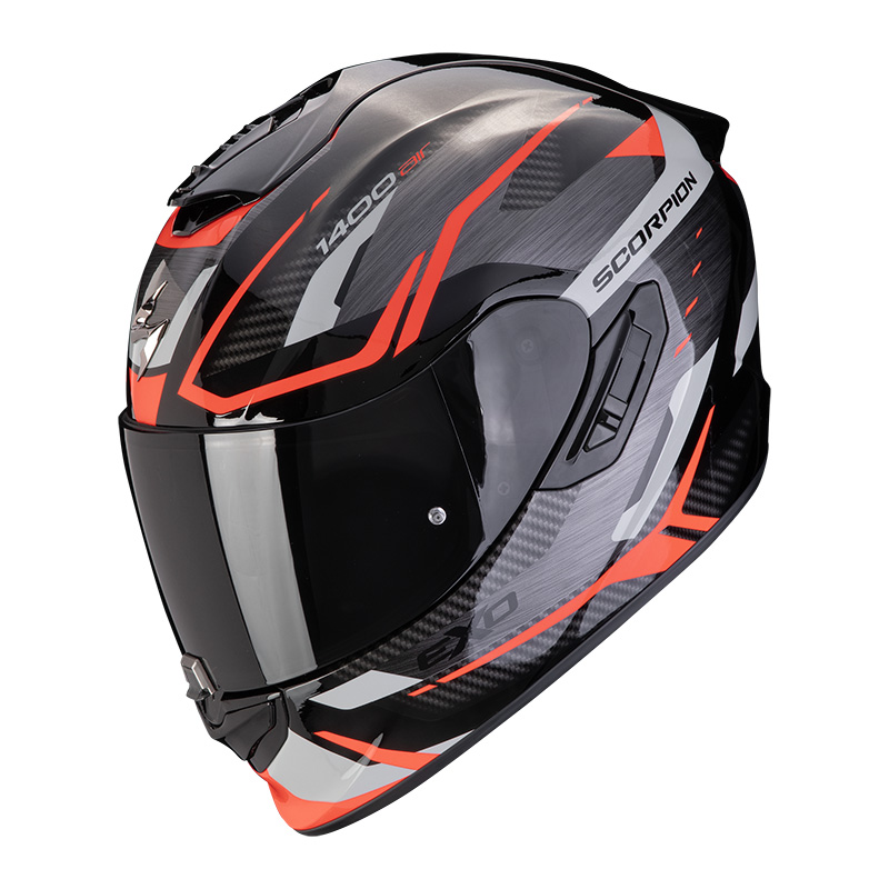 Casco SCORPION EXO-1400 EVO II AIR ACCORD Fibra Rosso