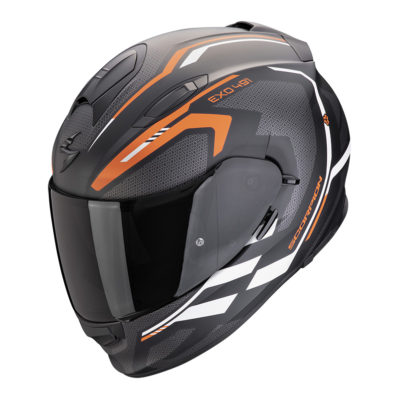 Casco Scorpion Exo 491 Kripta arancio