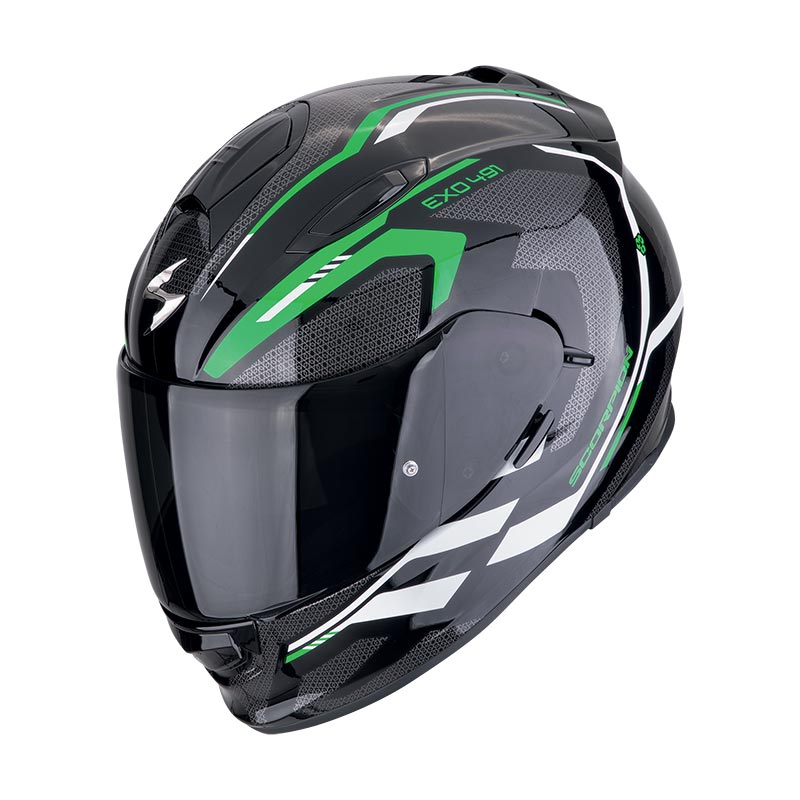 Casco Scorpion Exo 491 Kripta nero verde MotoStorm