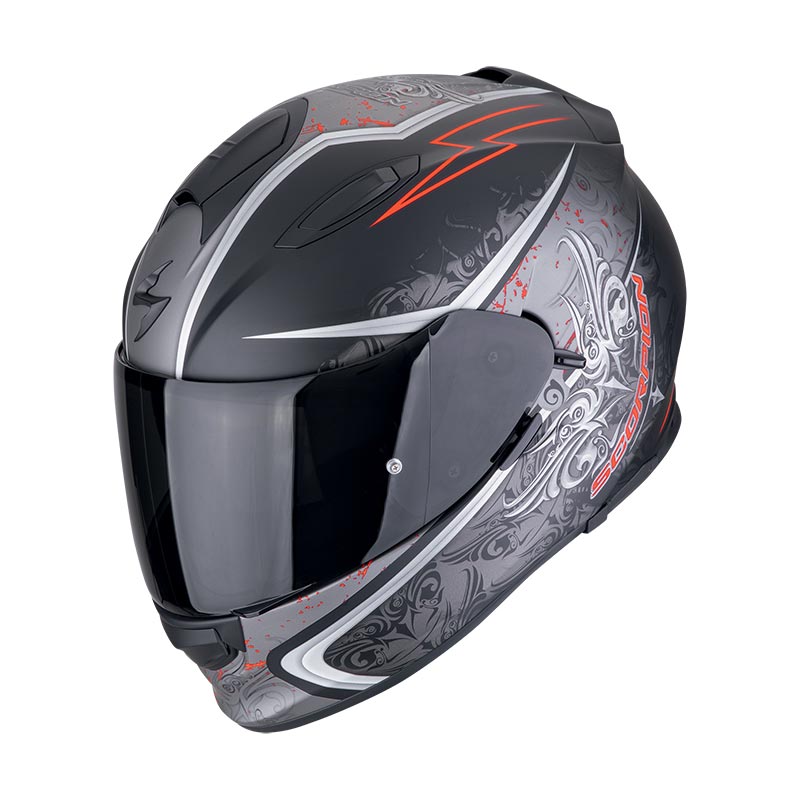 Scorpion Exo 491 ラン ヘルメット ブラック マット レッド