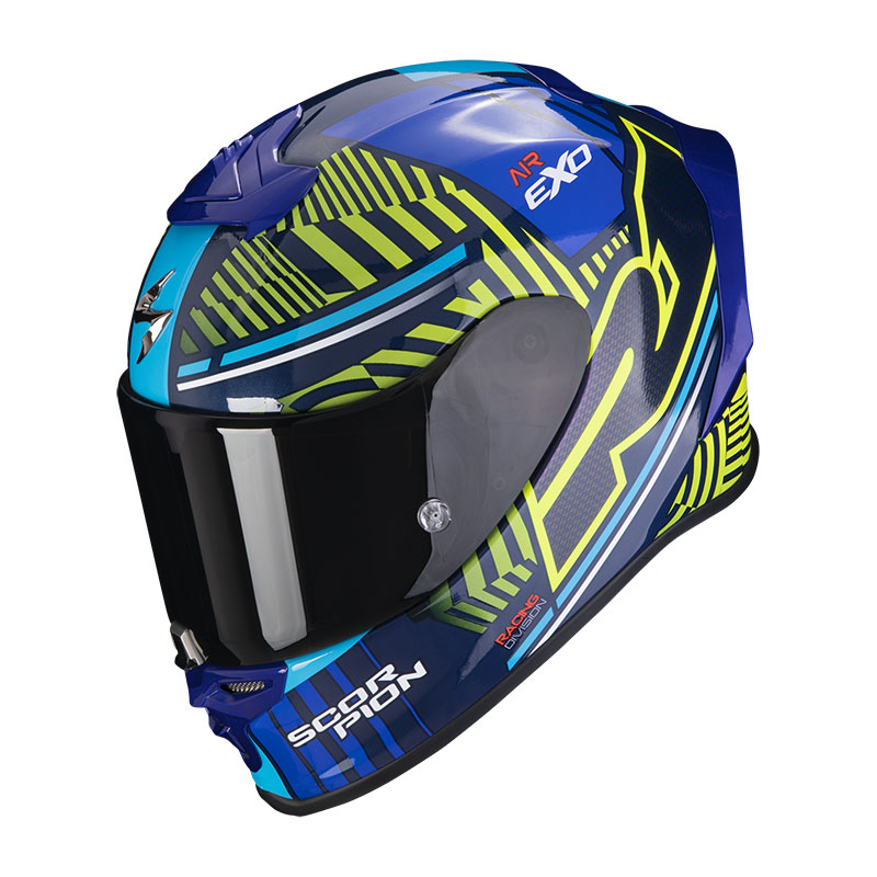 Scorpion EXO R1 Evo Air Victory bleu jaune