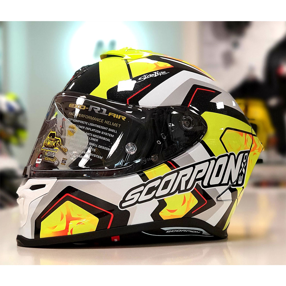 SCORPION EXO-R1 CARBON AIR SOLID HELMET BLACK L