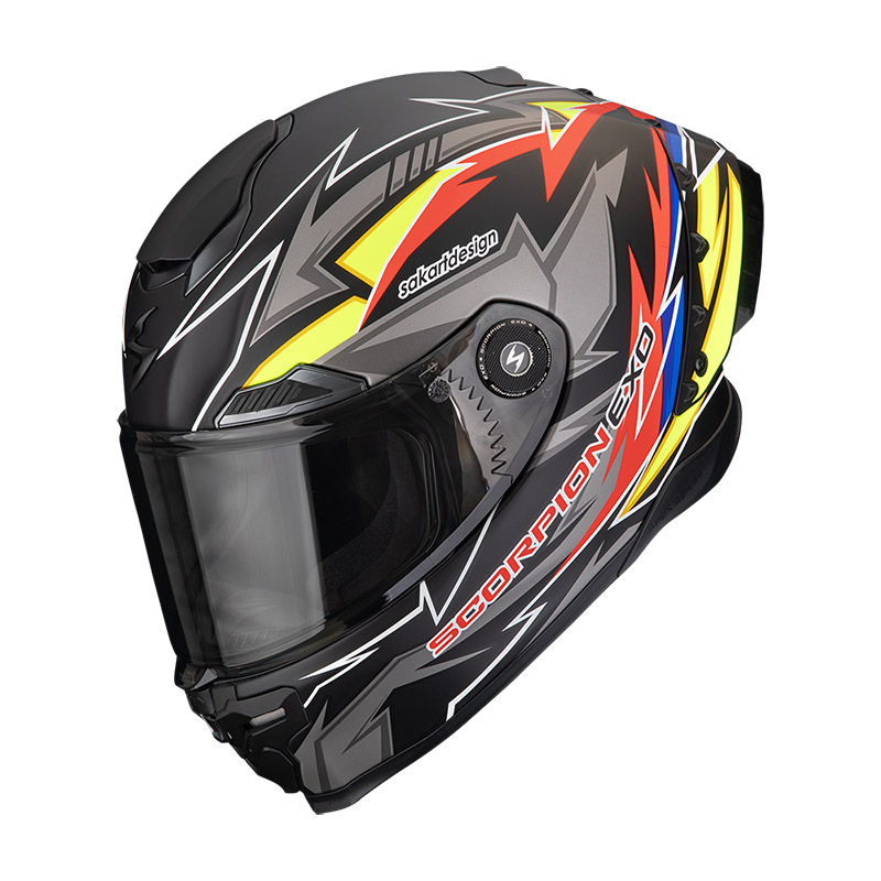 Scorpion Exo Race Air Move On Helmet Red Yellow Matt