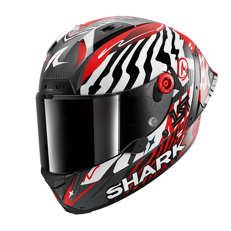 Casco Shark Aeron Gp Fim2 Speed-Fancy Mat rojo