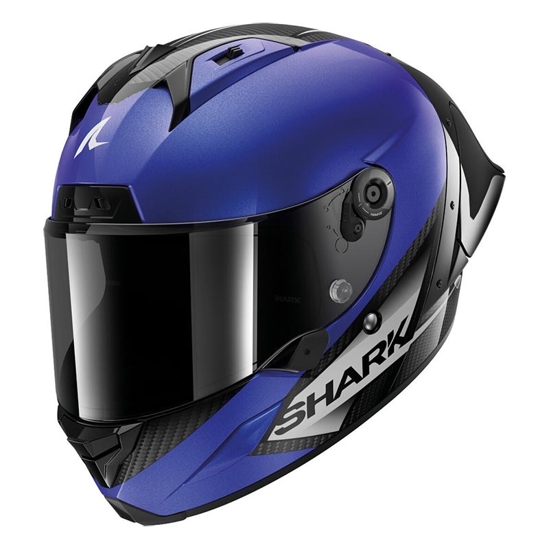 Casco Shark Aeron Gp Blank Sp carbonio blu