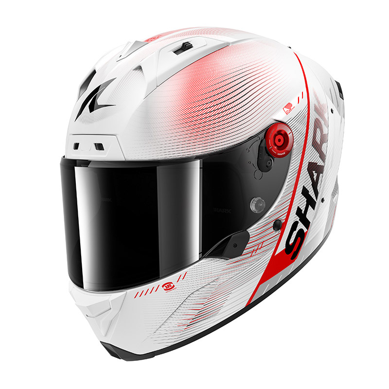 Casco Shark Aeron Speed-Tech blanco rojo