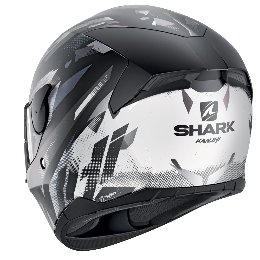 サメ D-Skwal 2 カンジ マット ヘルメット ブラックホワイト フルフェイス ヘルメット HE4033EKWA | MotoStorm
