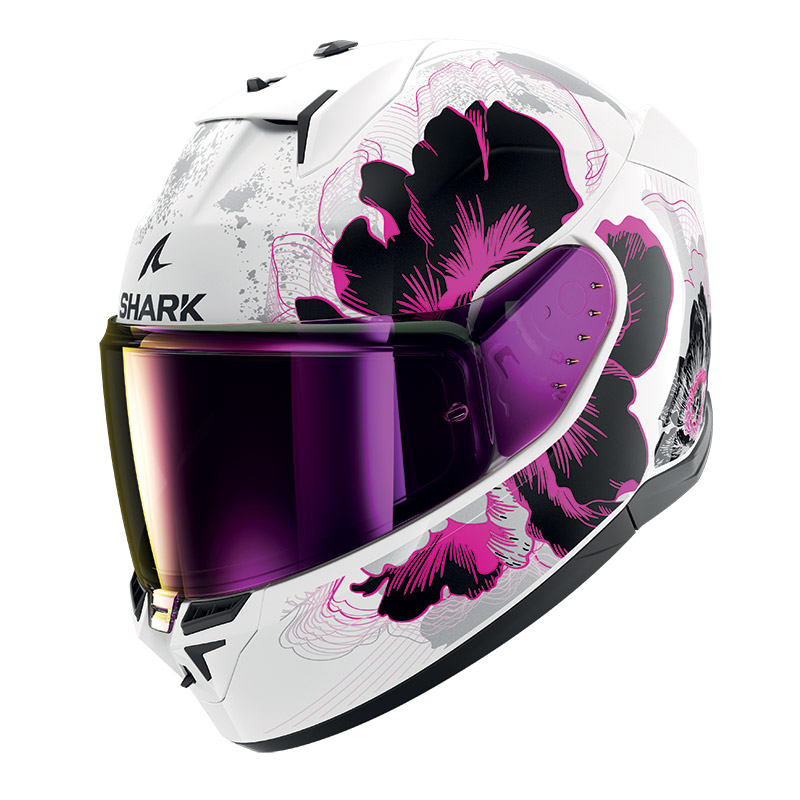 Casco Shark D-Skwal 3 Mayfer bianco viola glitter