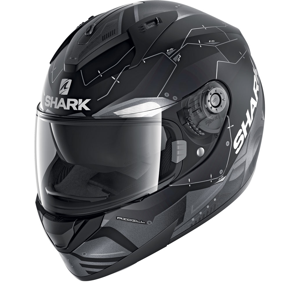 Casco Shark Ridill 1.2 Mecca Mat Nero | MotoStorm