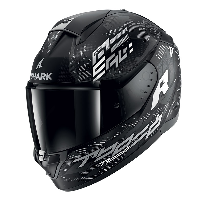 Casco Shark Ridill 2 Molokai Mat bianco argento