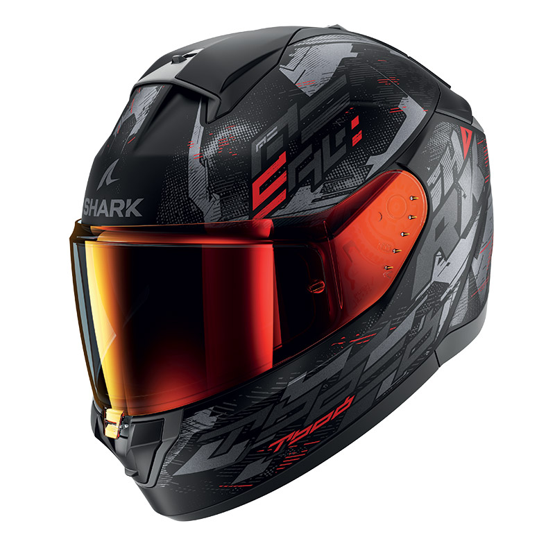 Casco Shark Ridill 2 Molokai Mat antracite rosso