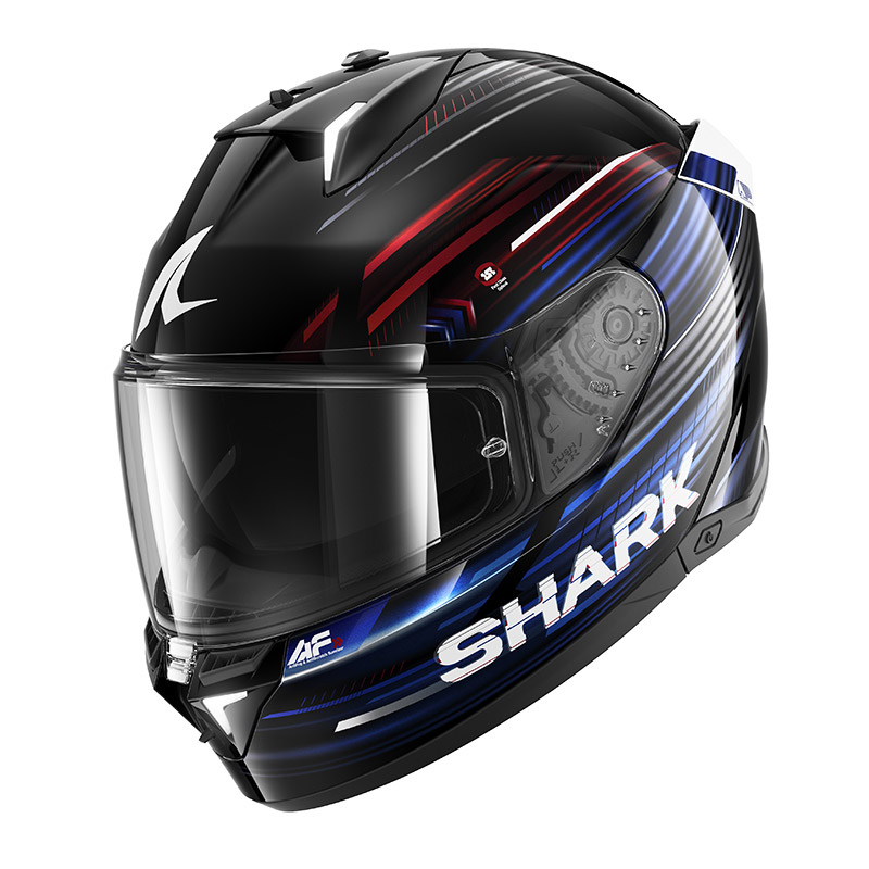 Casco Shark Skwal i3 Light-Blur rojo azul