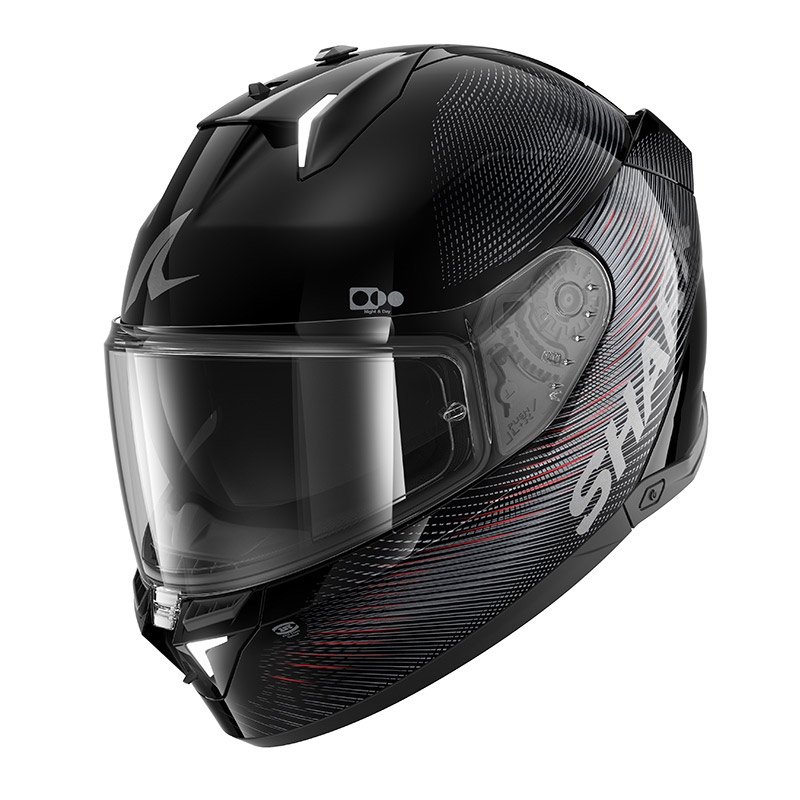 Casco Shark Skwal i3 Sp Lyne negro rojo
