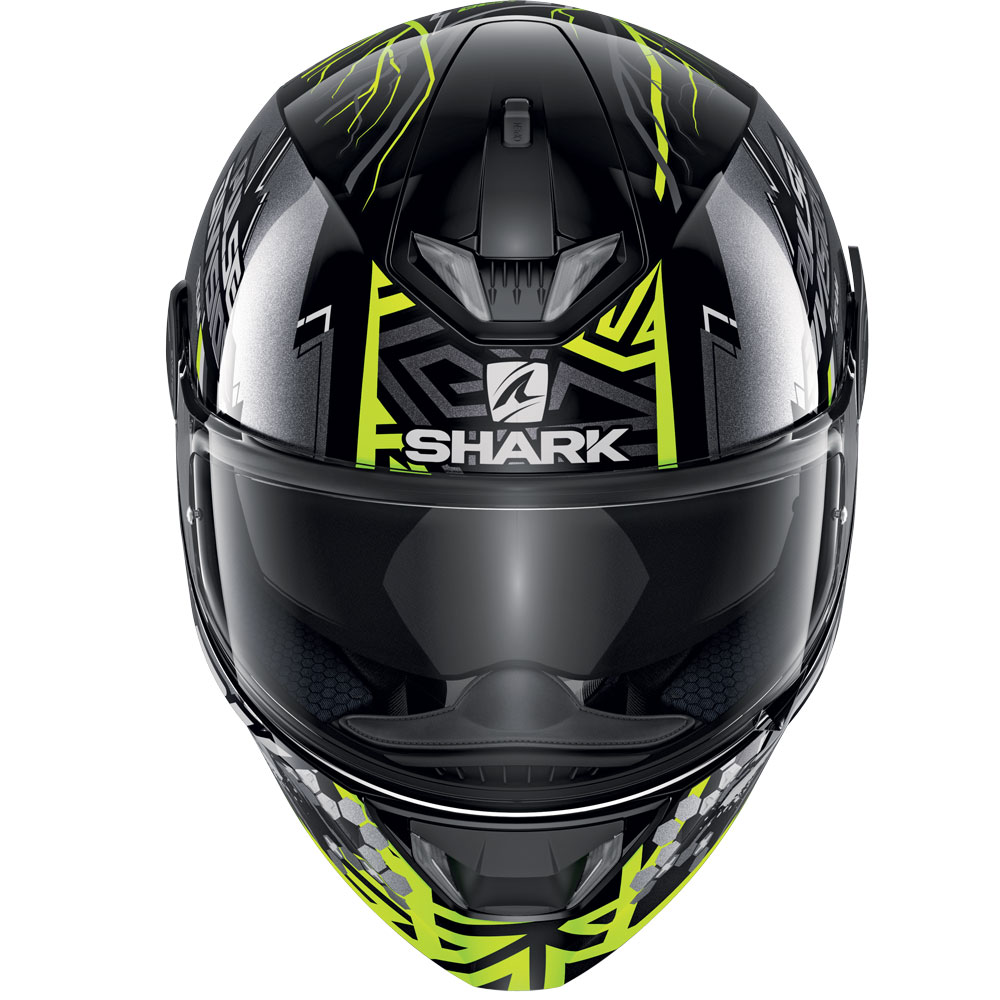 Shark Skwal 2.2 Noxxys Helmet Black Yellow Silver HE4954EKYS Full Face  Helmets | MotoStorm
