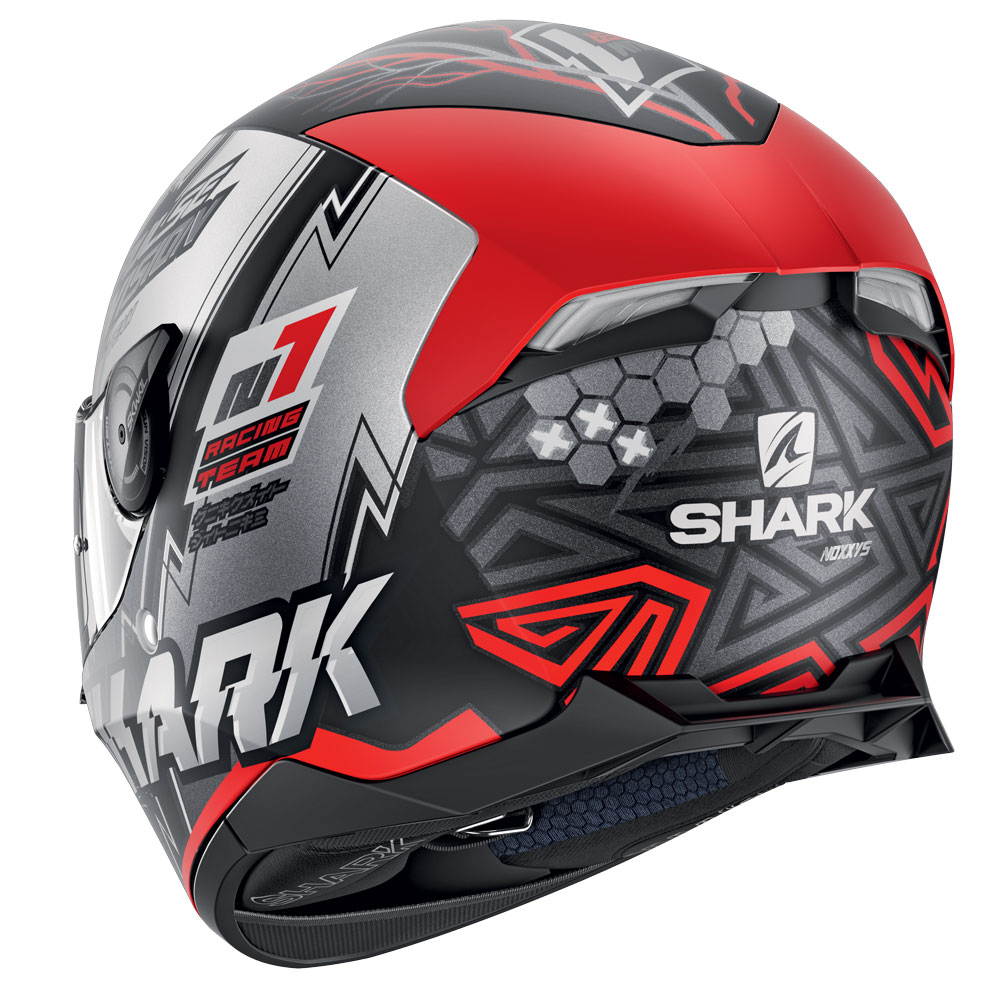 Shark Skwal 2.2 Noxxys Mat Helmet Black Red HE4955EKRS Full Face ...