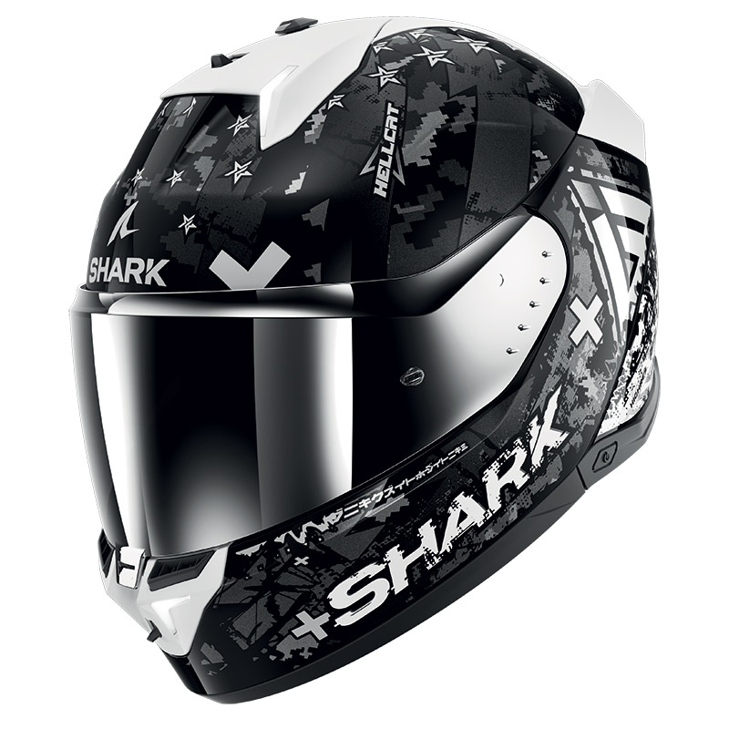 Casco Integral De Moto Shark Skwal I3 Rhad Azul Con Led