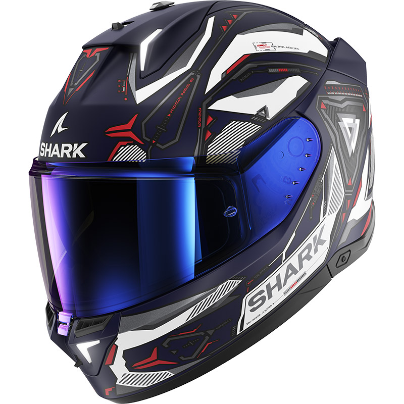 Casco Shark Skwal i3 Linik Mat blu bianco rosso