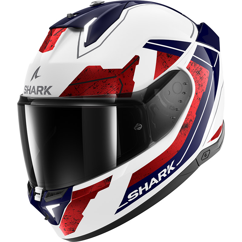 Casco Shark Skwal i3 Rhad bianco rosso