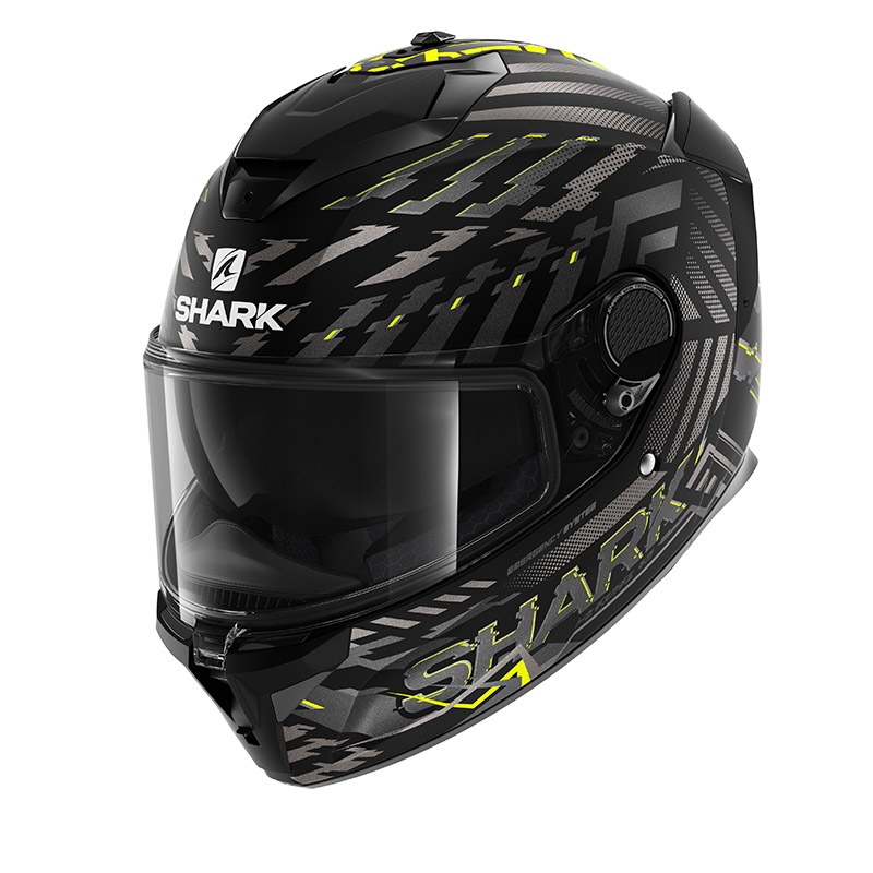 Shark Spartan Gt E-brake Mat Helmet Black Yellow HE7063EKYA Full Face  Helmets | MotoStorm