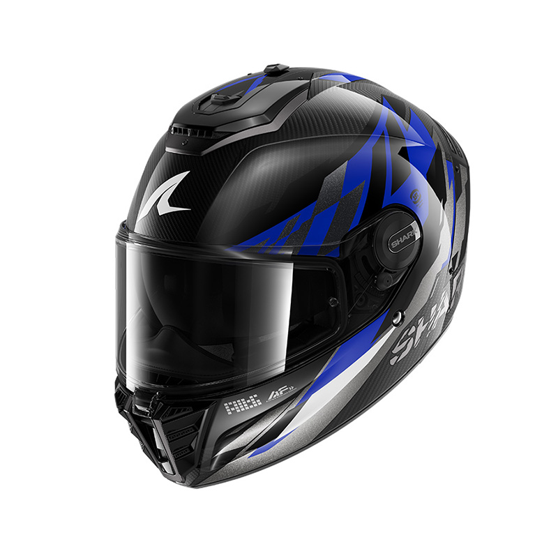 Casco Shark Spartan RS Carbon Raceblock blu