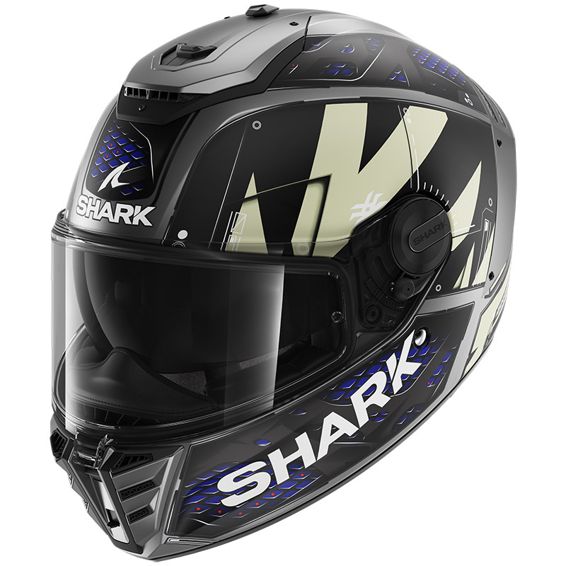 Casque Shark Spartan RS Stingrey Mat noir bleu