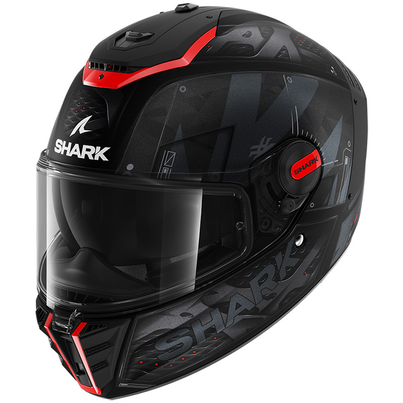 Casco Shark Spartan RS Stingrey Mat nero rosso