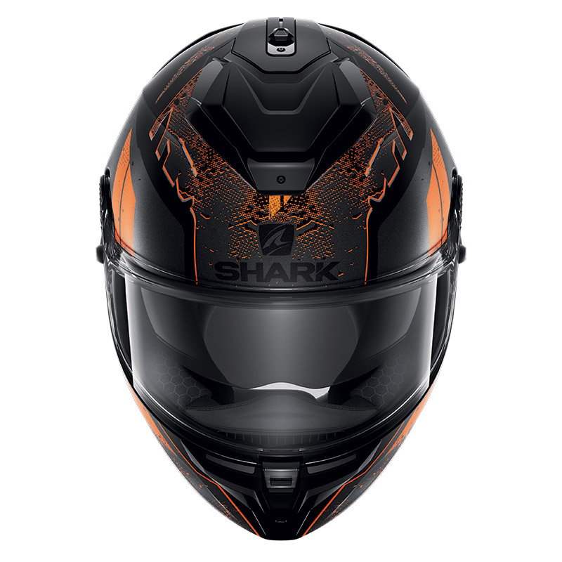 シャークスパルタンgtライザーマットヘルメットブラックオレンジ フルフェイス ヘルメット He7061ekao Motostorm