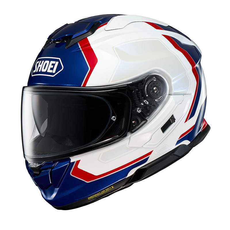 Shoei GT Air 3 Realm TC-10ヘルメット ホワイト ブルー レッド フル
