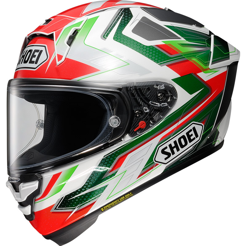 Casco Shoei X-SPR Pro Escalate TC4 rosso verde