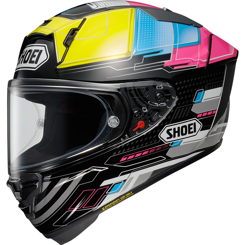 Casco Shoei X-SPR Pro Proxy TC-11 rosa blu giallo