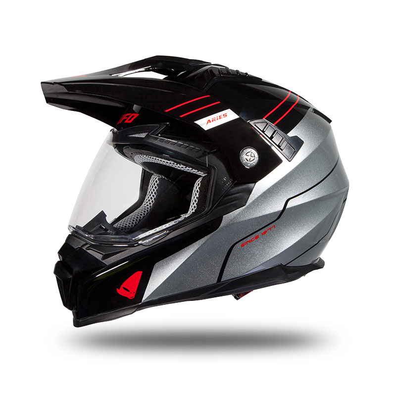 Casco Ufo Aries 2206 nero argento