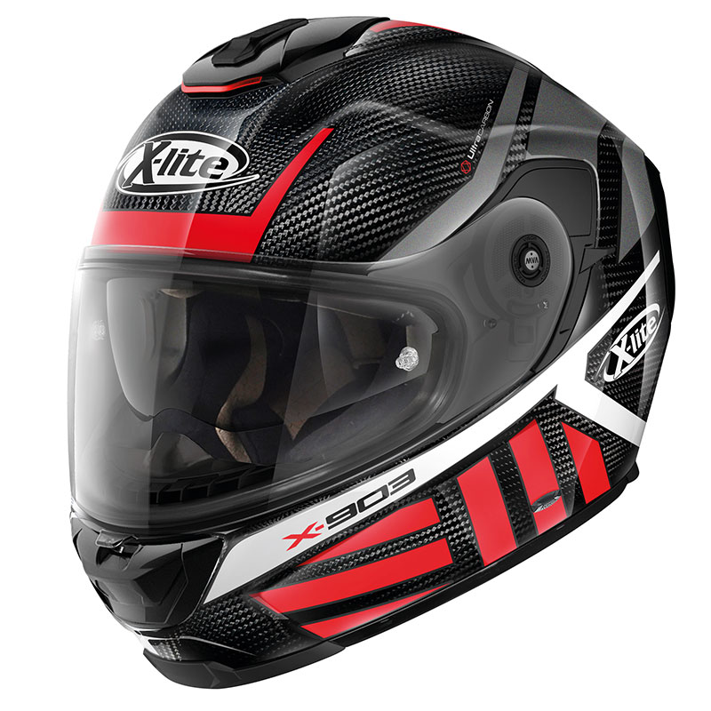 X-lite X-903 Ultra Carbon Cheyenne N-com Red X9U000530044 Full Face Helmets  | MotoStorm