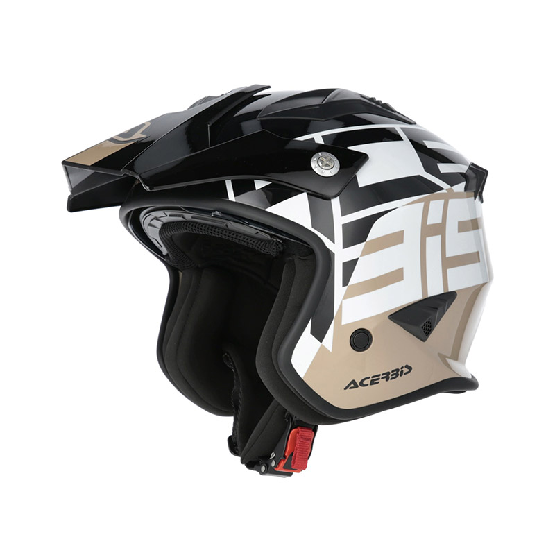 Casco Acerbis Jet Aria 2206 Graphic nero marrone