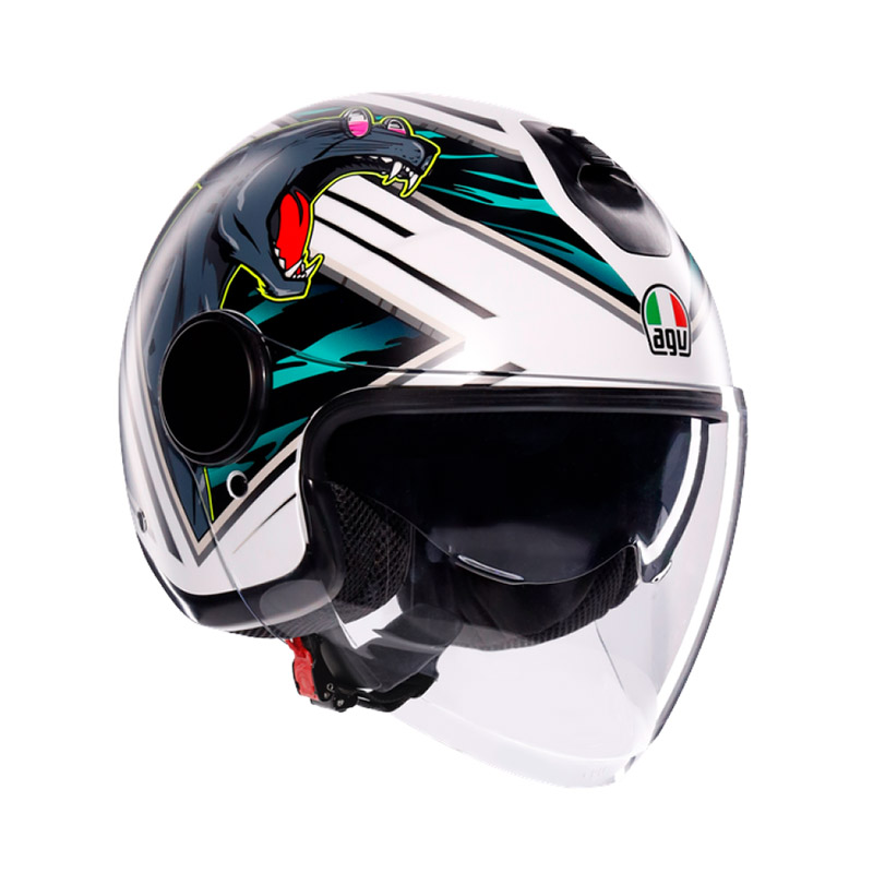 Casco Agv Eteres E2206 Ghepard bianco nero verde