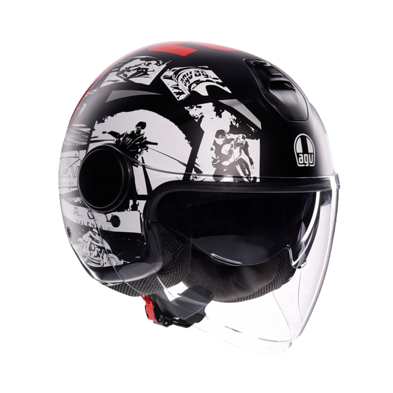 Casco Agv Eteres E2206 History nero bianco rosso