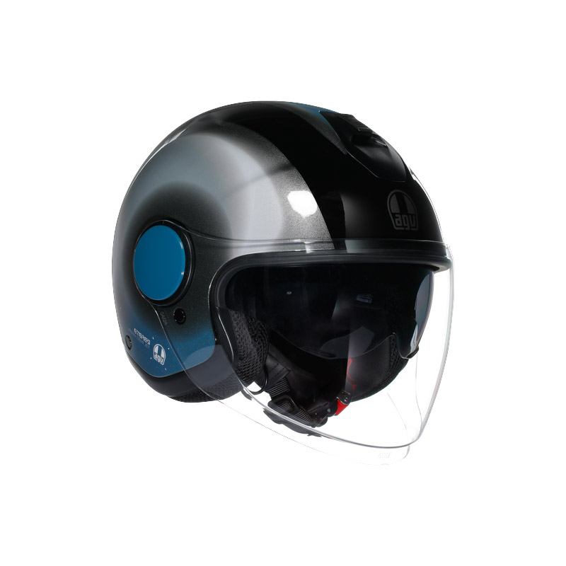 Casco Agv Eteres E2206 Mondello nero argento blu
