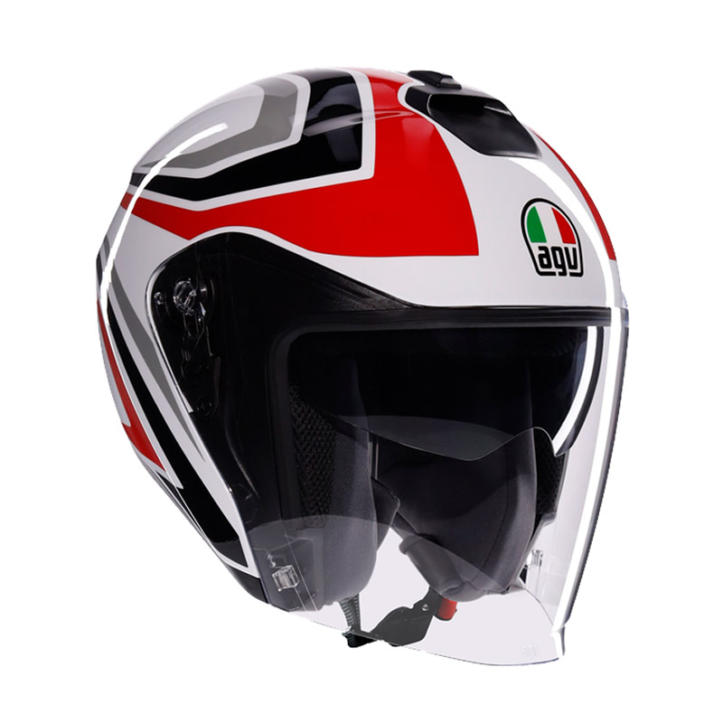 Casco Agv Irides E2206 Tolosa nero grigio rosso